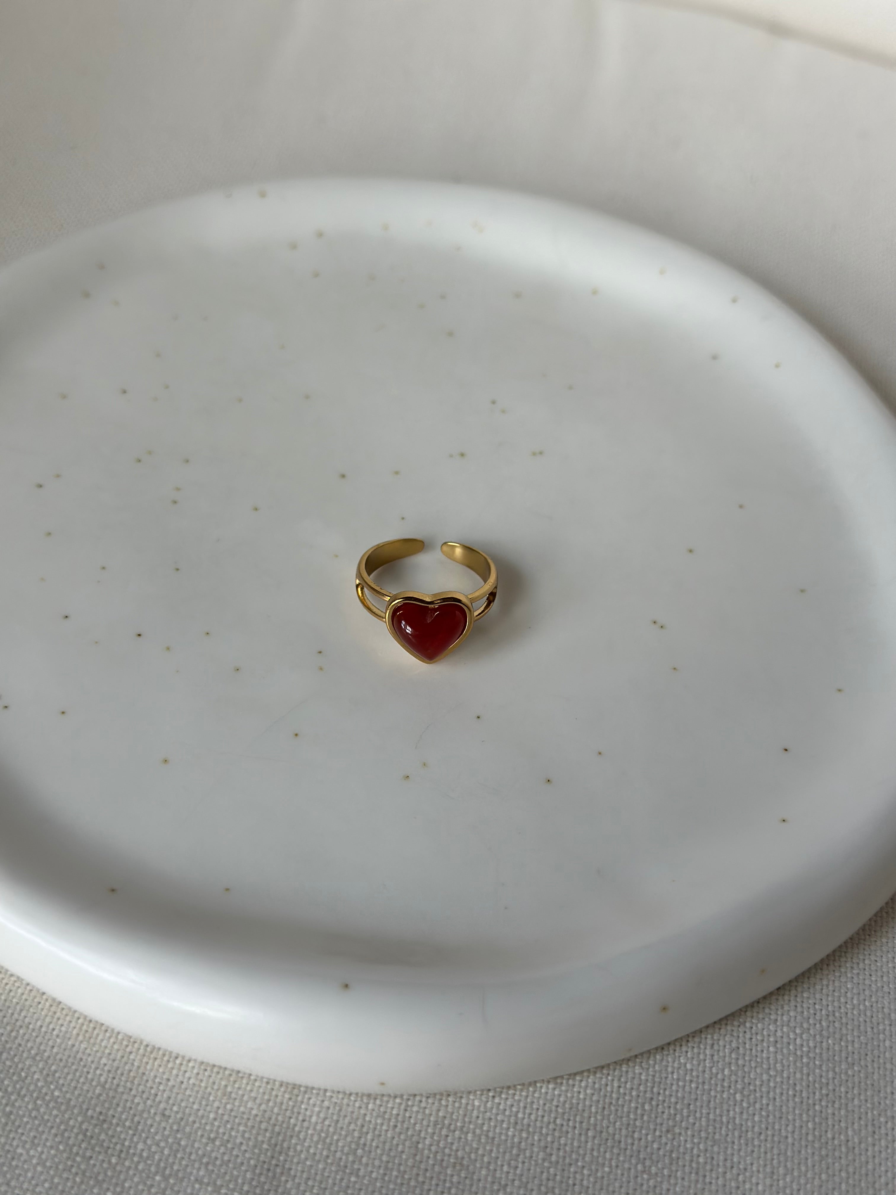 ANELLO CUORE ROSSO
