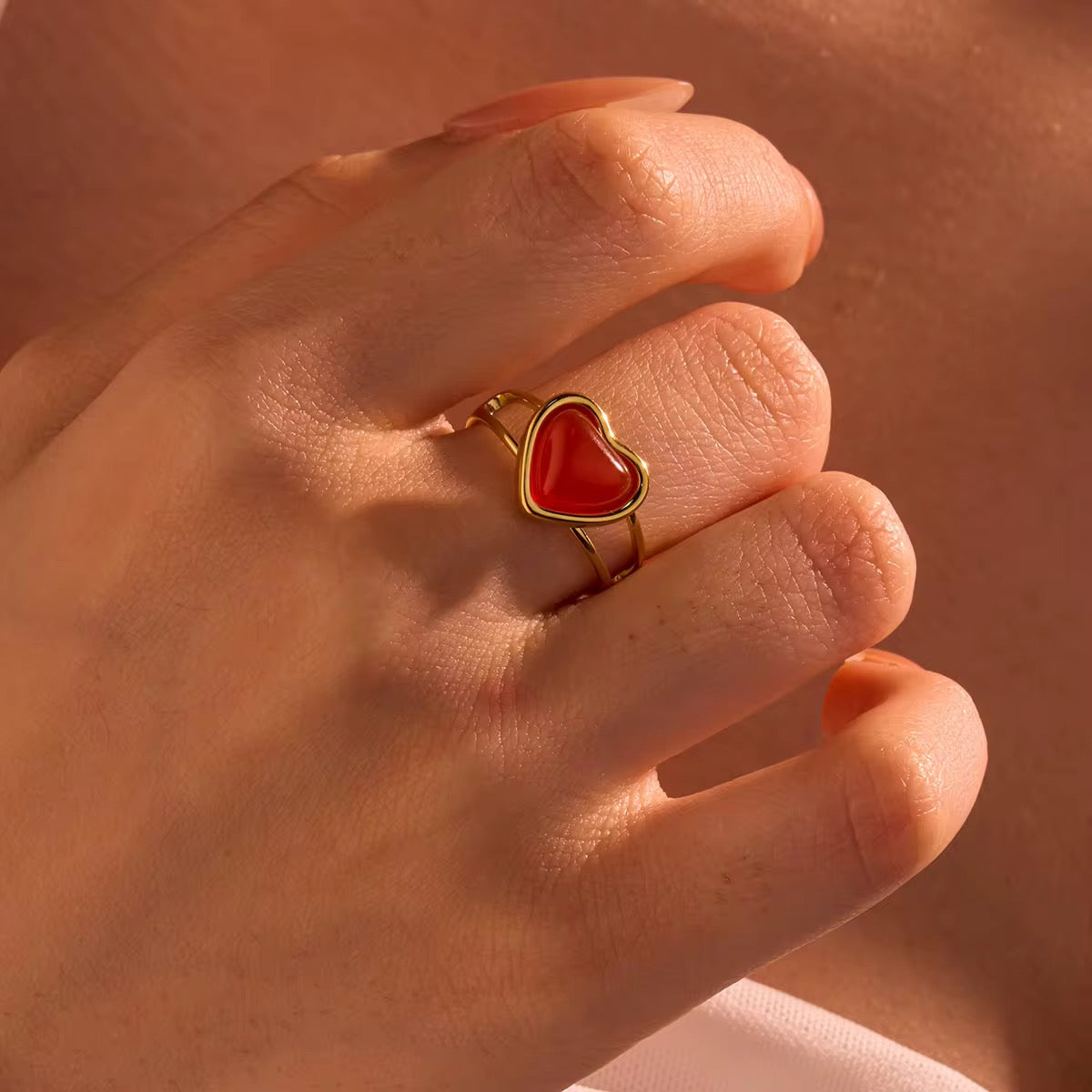 ANELLO CUORE ROSSO