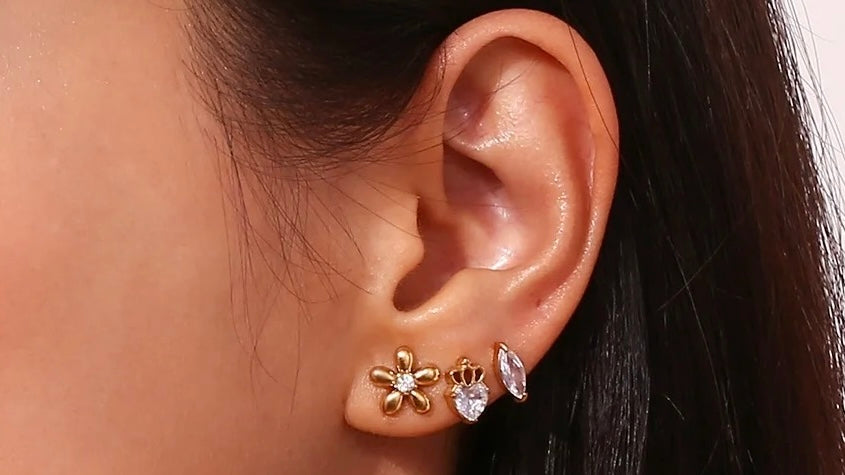 SET DI 6 ORECCHINI ZIRCONATI