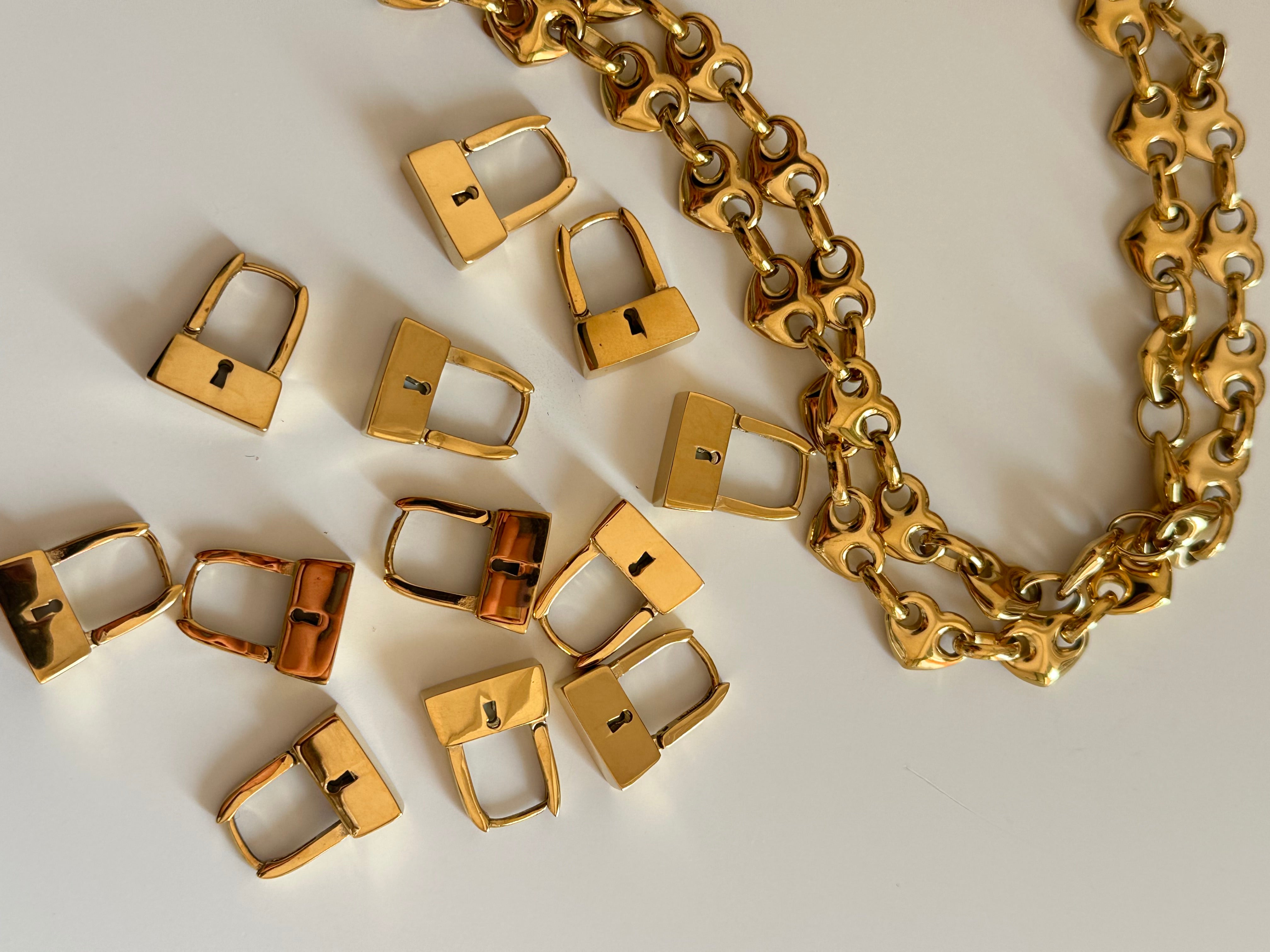 SET COLLANA + ORECCHINI LUCCHETTO